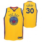 Maillot NBA Enfant Stephen Curry City Edition Warriors Swingman Jaune Remise Lyon