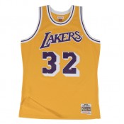 Maillot NBA Magic Johnson LA Lakers 1984-85 Swingman Mitchell&Ness Jaune France Métropolitaine