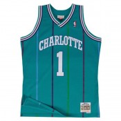 Maillot NBA Muggsy Bogues Charlotte Hornets 1992-93 Swingman Mitchell&Ness Bleu Réduction