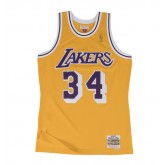 Site Maillot NBA Shaquille Oneal LA Lakers 1996-97 Swingman Mitchell&Ness Jaune