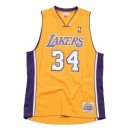 Collection Maillot NBA Shaquille Oneal LA Lakers 1999-00 Swingman Mitchell&Ness Domicile Jaune Soldes