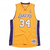 Collection Maillot NBA Shaquille Oneal LA Lakers 1999-00 Swingman Mitchell&Ness Domicile Jaune Soldes