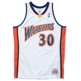 Maillot NBA Stephen Curry Warriors 2009-10 Swingman Mitchell&Ness Domicile Blanc Réduction Prix