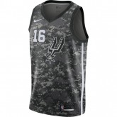 La Collection 2018 Maillot Pau Gasol City Edition Swingman (san Antonio Spurs) Noir