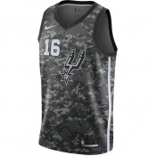 La Collection 2018 Maillot Pau Gasol City Edition Swingman (san Antonio Spurs) Noir