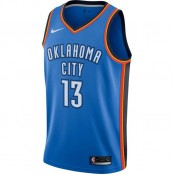 Maillot Paul George OKC Thunder Icon Edition Swingman Bleu Pas Cher Nice