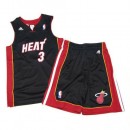 Maillot short Dwayne Wade Miami Heat adidas Noir PasCher Fr