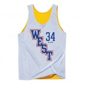 Solde Shaquille ONeal 2004 West Reversible Tank NBA All-Star Mitchell&Ness Blanc