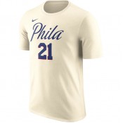 T-shirt Joel Embiid Philadelphia 76ers natural Beige / Brun Rabais Paris