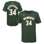 T-shirt NBA Enfant Giannis Antetokounmpo Icon Milwaukee Bucks Vert Soldes France