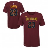 Officielle T-shirt NBA Enfant LeBron James Cleveland Cavaliers Icon Rouge