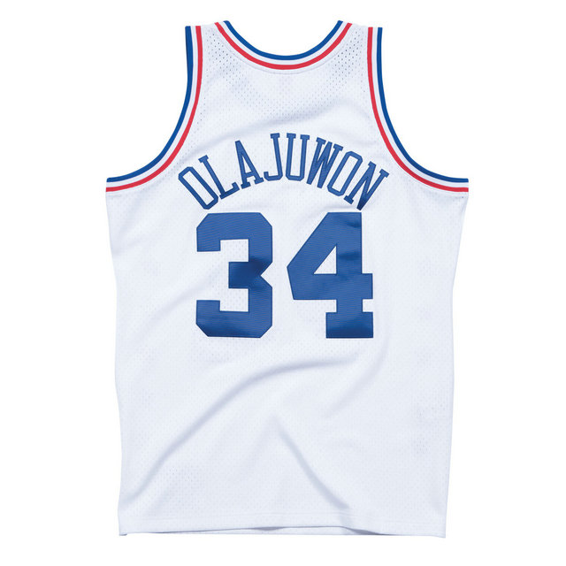 Maillot NBA All-Star Hakeem Olajuwon 1989 West Swingman Mitchell&Ness Blanc