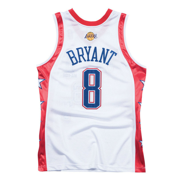 Maillot NBA All-Star Kobe Bryant 2004 West Authentic Mitchell&Ness Blanc