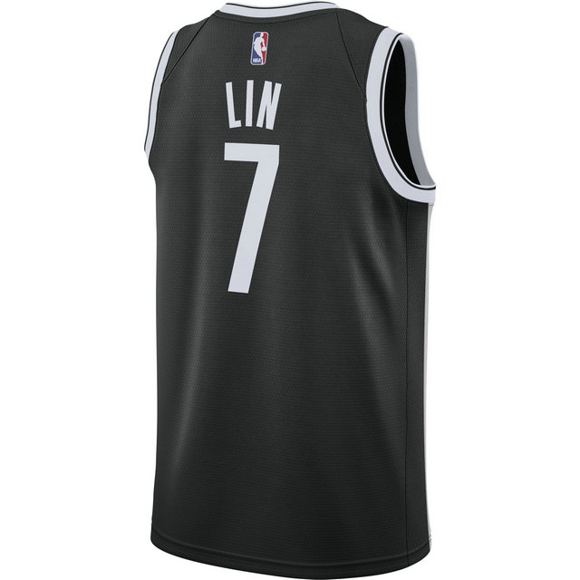 Maillot Jeremy Lin Brooklyn Nets Icon Edition Swingman Jersey Noir