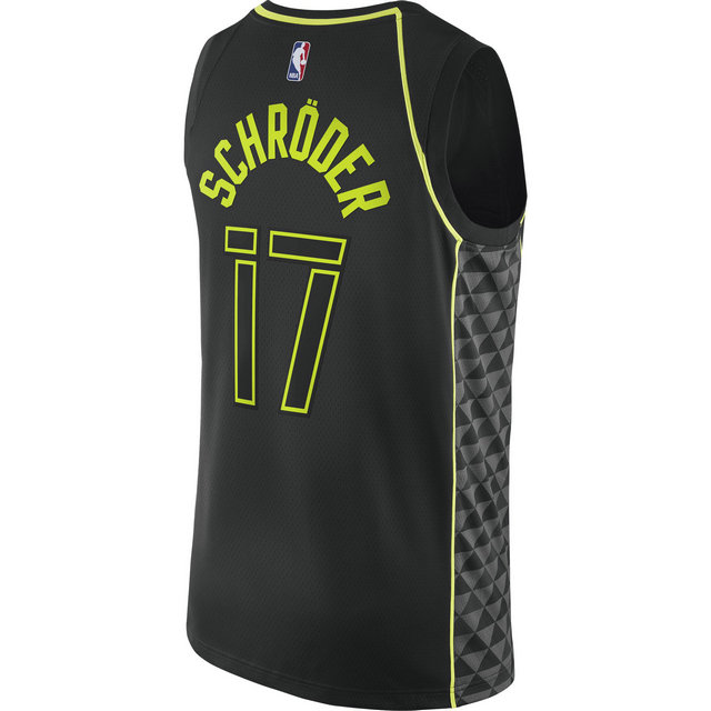 Maillot Dennis Schröder City Edition Swingman (atlanta Hawks) Noir