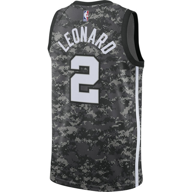 Maillot Kawhi Leonard San Antonio Spurs City Edition Swingman Noir