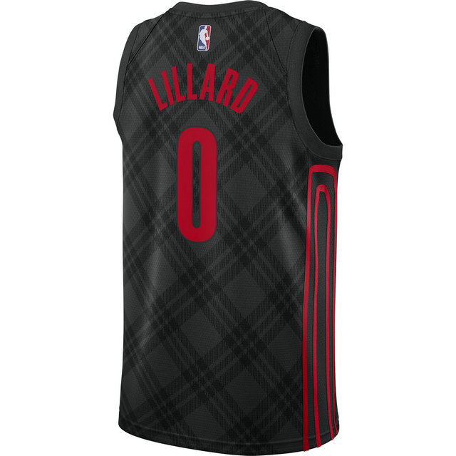 Maillot Damian Lillard City EditionPortland Trail Blazers Swingman Noir