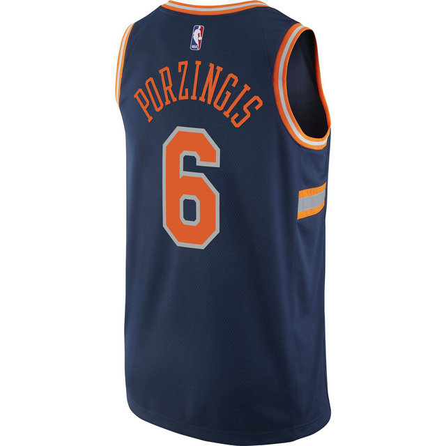 Maillot Kristaps Porziņģis New York Knicks City Edition Swingman Bleu