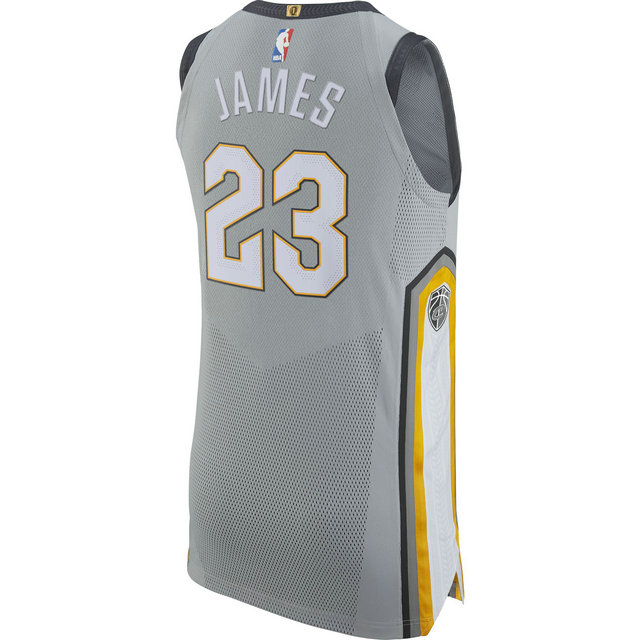 Maillot Lebron James City Edition Authentic Cleveland Cavaliers Noir