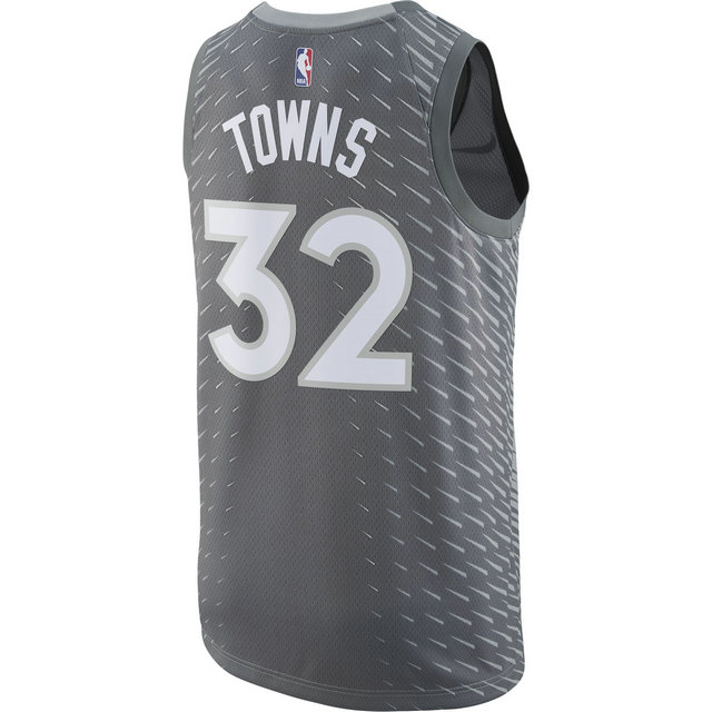 Maillot Karl-anthony Towns City Edition Minnesota Timberwolves Swingman Noir