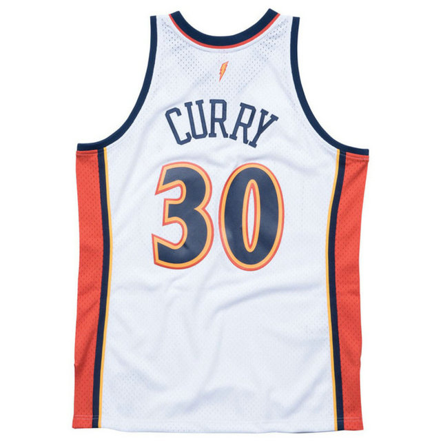 Maillot NBA Stephen Curry Warriors 2009-10 Swingman Mitchell&Ness Domicile Blanc