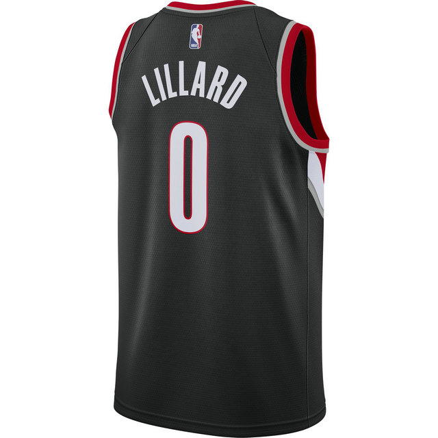 Maillot Damian Lillard Portland Trail Blazers Icon Edition Swingman Noir