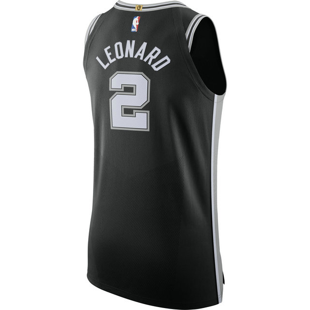 Maillot Kawhi Leonard San Antonio Spurs Icon Edition Authentic Noir