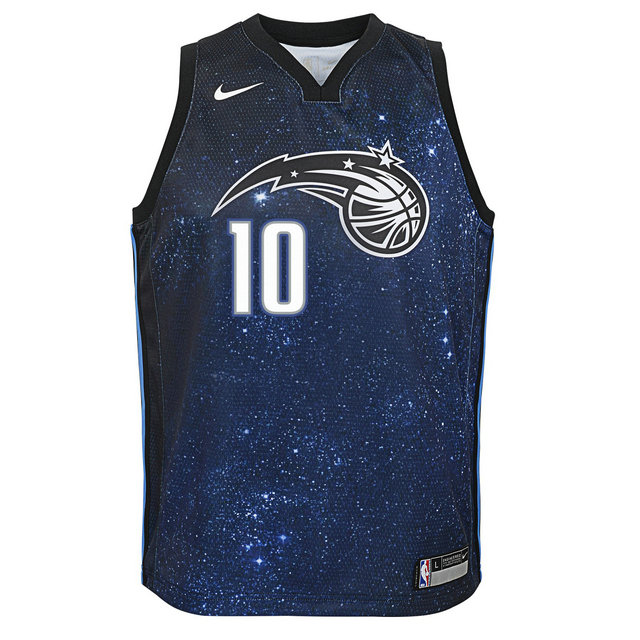 Maillot NBA Enfant Evan Fournier City Edition Orlando Magic Swingman Bleu