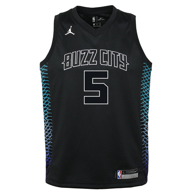 Maillot NBA Enfant Nicolas Batum City Edition Charlotte Hornets Swingman Jordan Noir