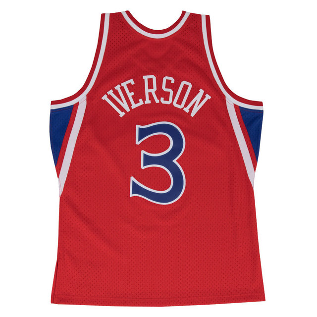 Maillot NBA Allen Iverson Philadelphia 76ers 1996-97 Swingman Mitchell&Ness Rouge