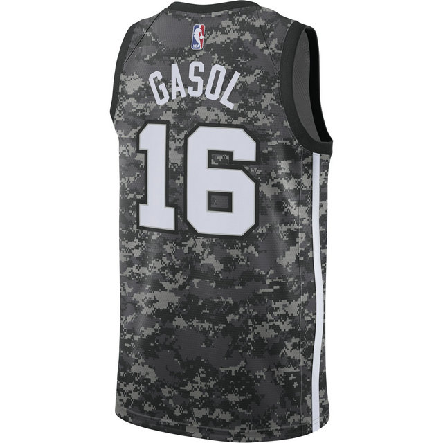 Maillot Pau Gasol City Edition Swingman (san Antonio Spurs) Noir