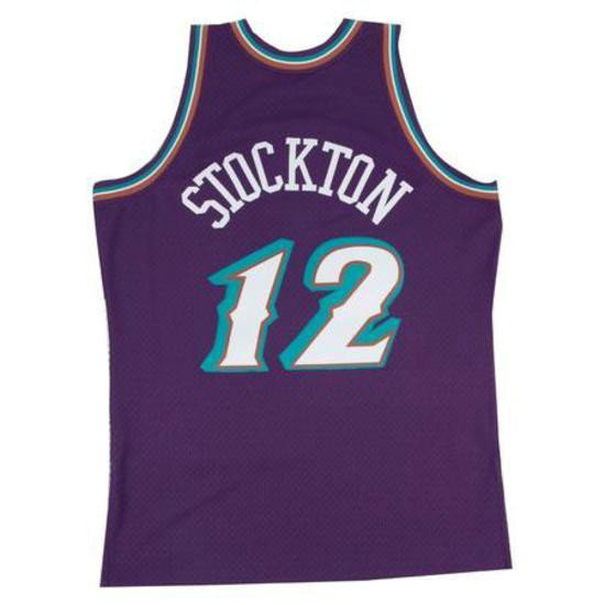 Maillot NBA John Stockton Utah Jazz 1996-97 Swingman Mitchell&Ness Violet