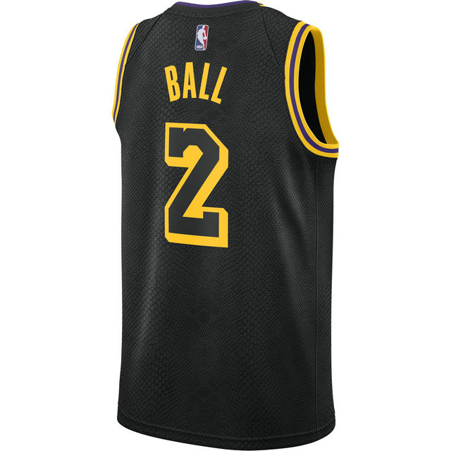 Maillot Lonzo Ball City Edition Swingman Los Angeles Lakers Noir