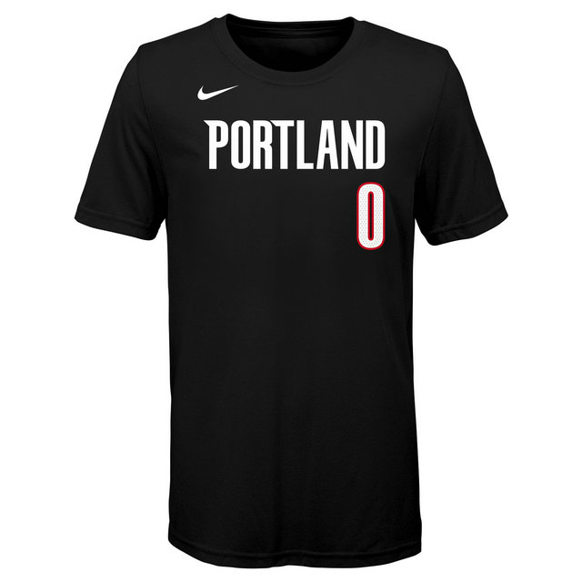 T-shirt NBA Enfant Damian Lillard Portland Trailblazers Noir