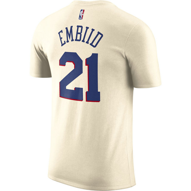 T-shirt Joel Embiid Philadelphia 76ers natural Beige / Brun